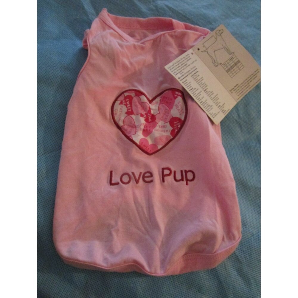 NWT Love Pup Heart Tank Dog Puppy Pet Shirt S Small